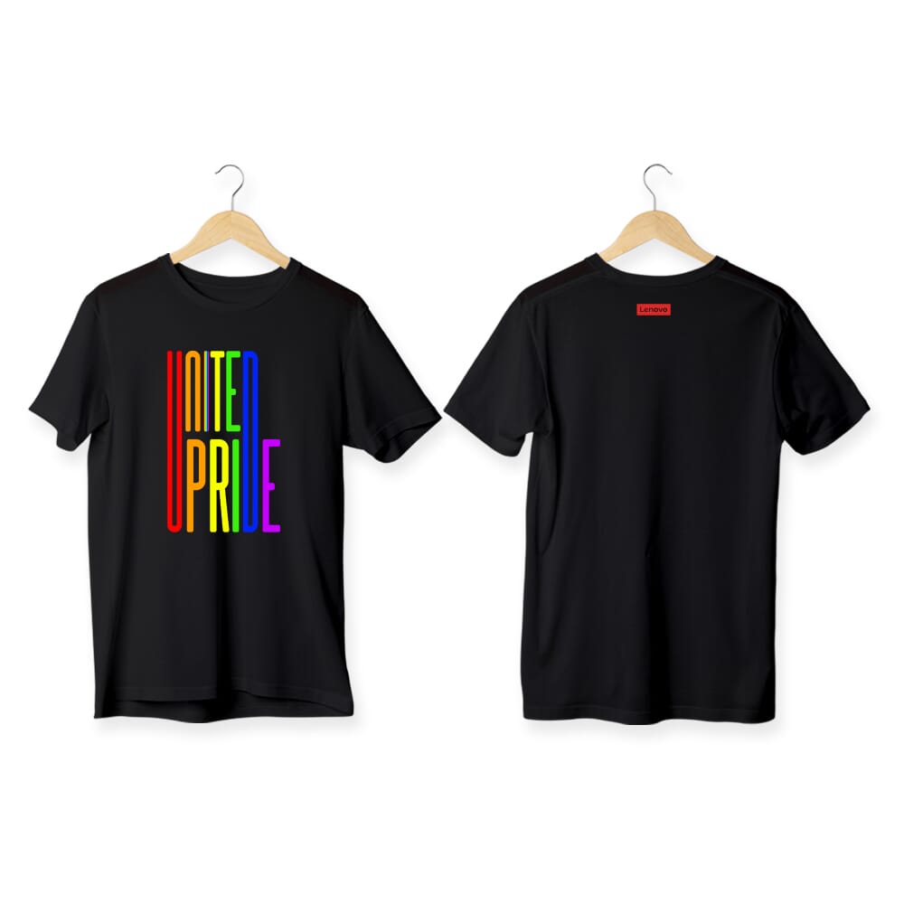 United Pride Pima Round Neck T-Shirt-Black
